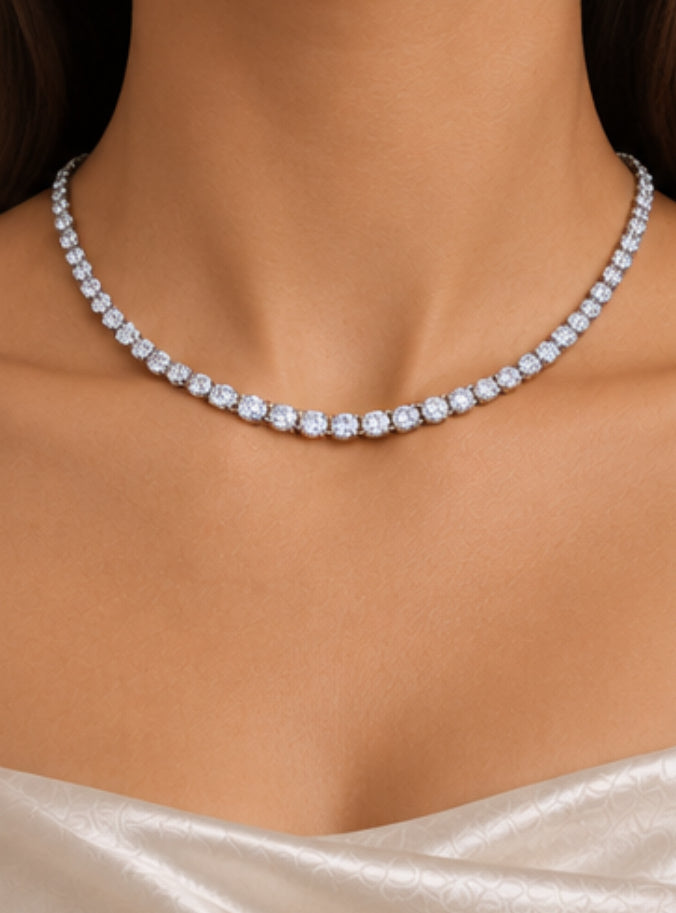 Classic Tennis Necklace (5.95 carats) - 2.25mm Round Diamonds