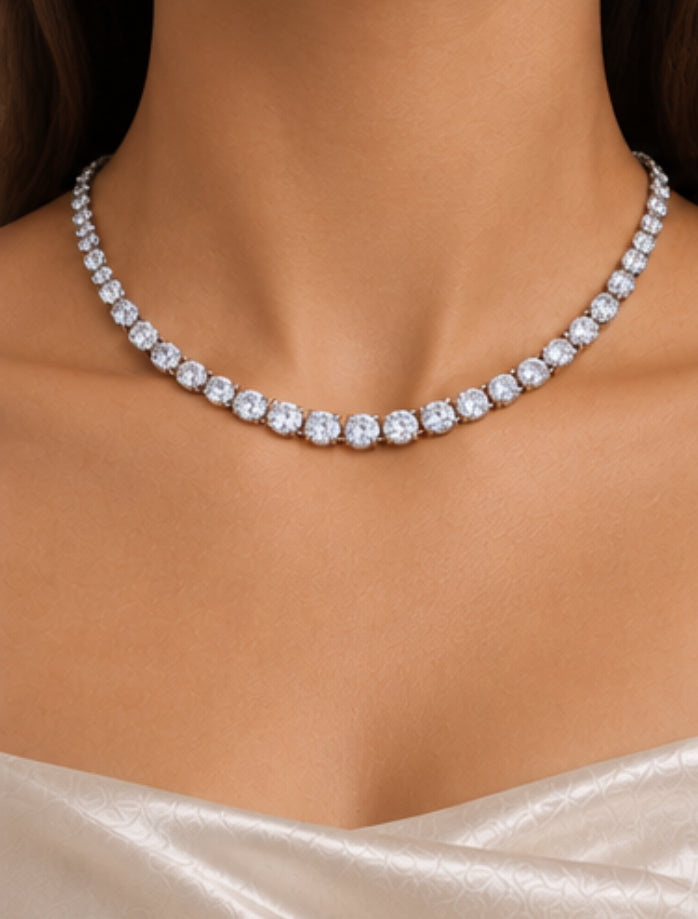 Classic Tennis Necklace (5.95 carats) - 2.25mm Round Diamonds