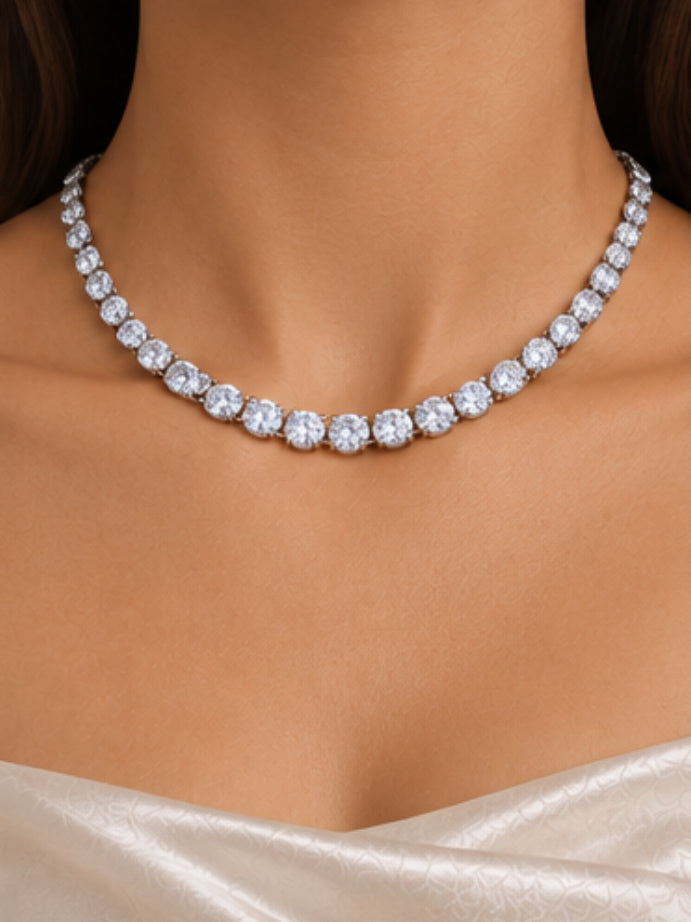 Classic Tennis Necklace (7.3 carats) - 2.25mm Round Diamonds