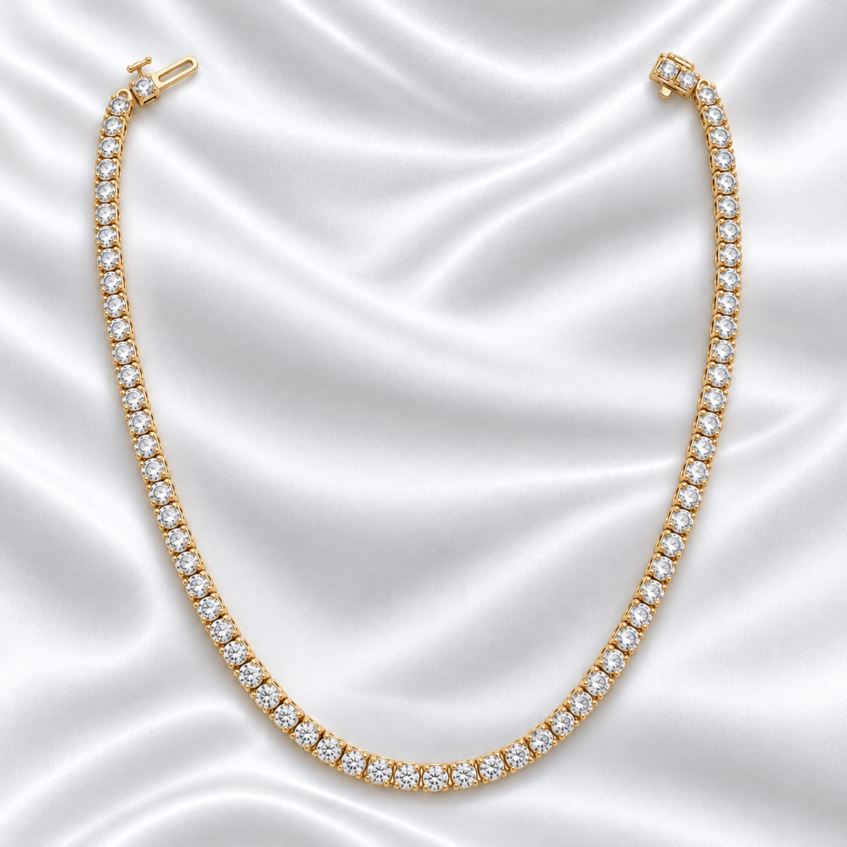 Classic Tennis Necklace (7.7 carats) - 2.25mm Round Diamonds