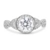 Tie the Knot Halo Engagement Ring (14kt White)