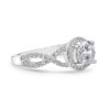 Tie The Knot Halo Engagement Ring (0.43 carats) side view