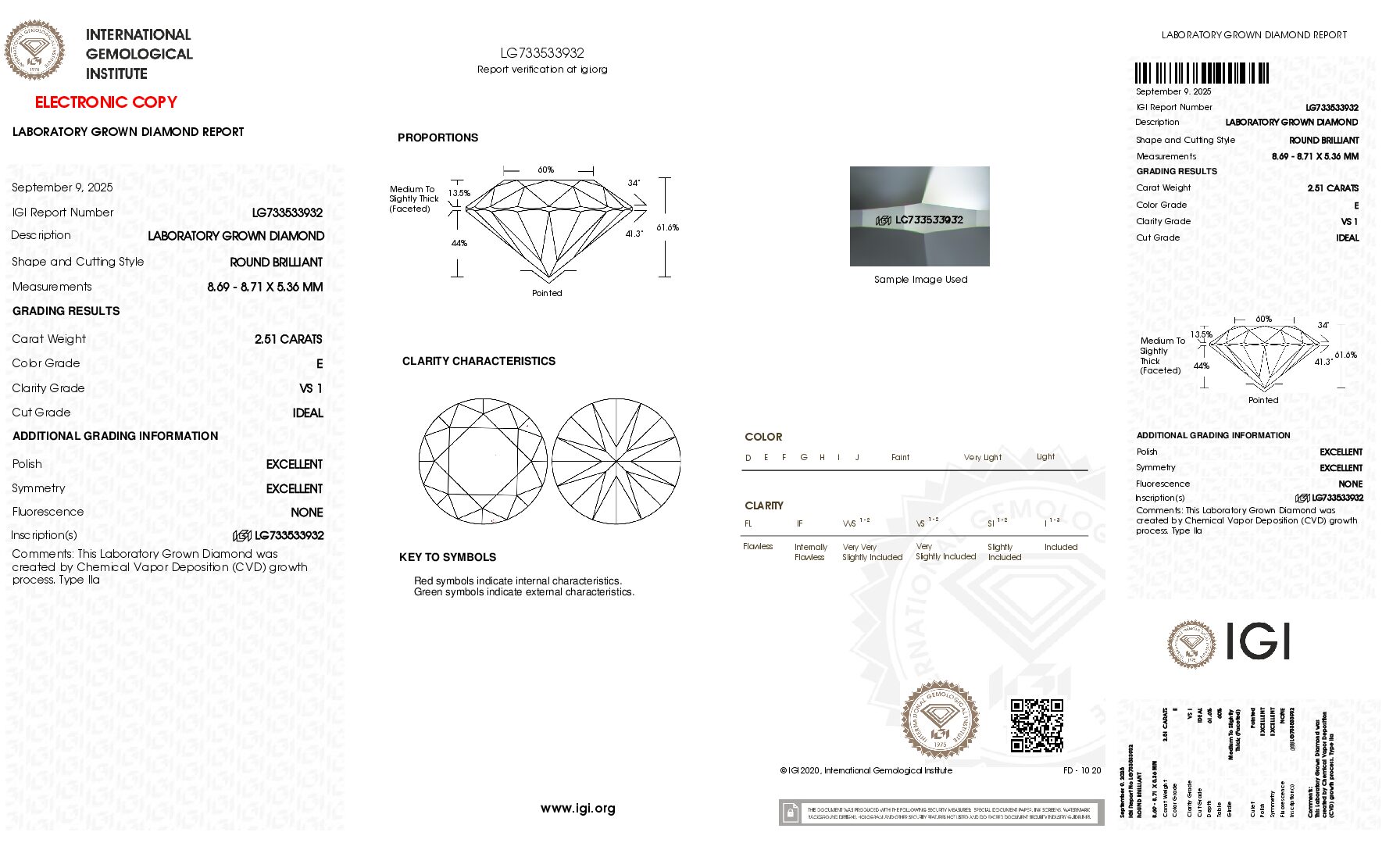 2.06 carats total Diamond Studs - Image 3