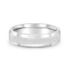 Beveled Edge Comfort Fit Gent's Band (6 mm) white gold