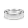 Grooved Comfort Fit Gent's Band (8 mm) white gold