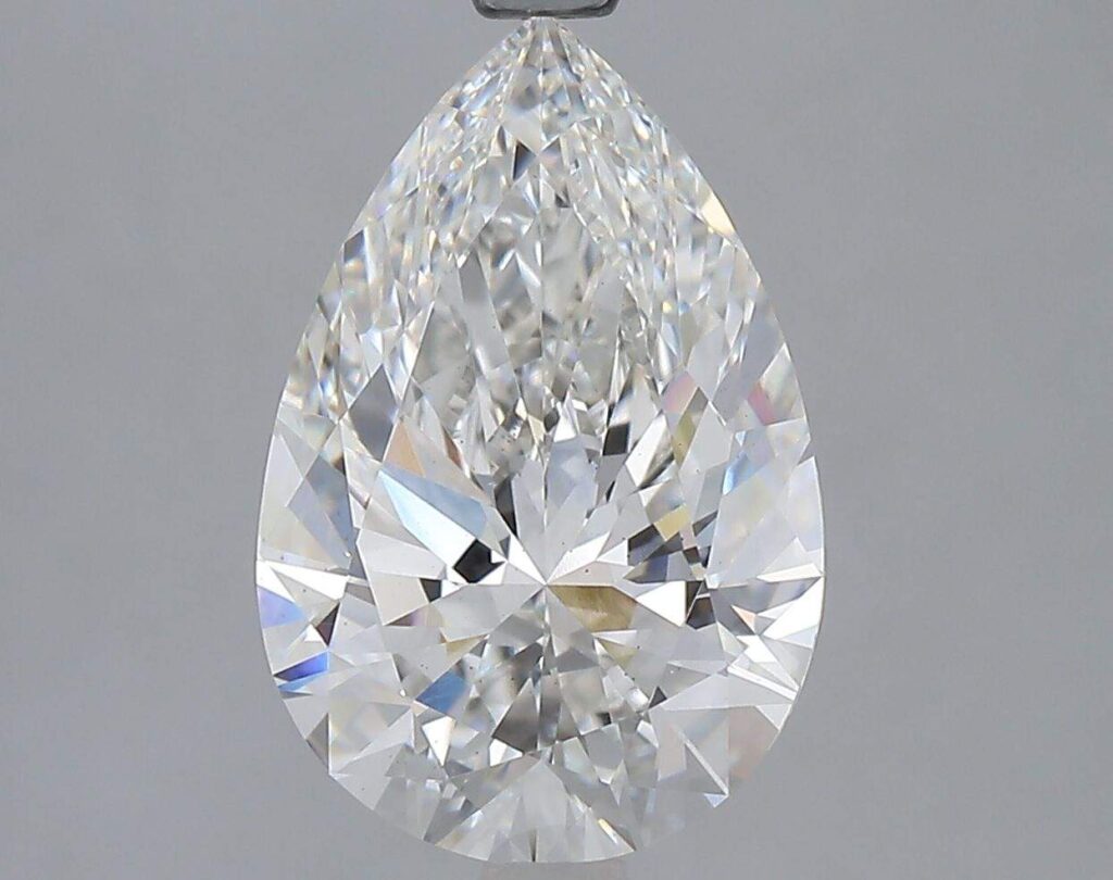 3 carat F Color Lab-Grown Pear-shape Diamond