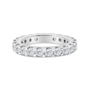 Classic accented Wedding ring (3 mm diamonds going all the way around)