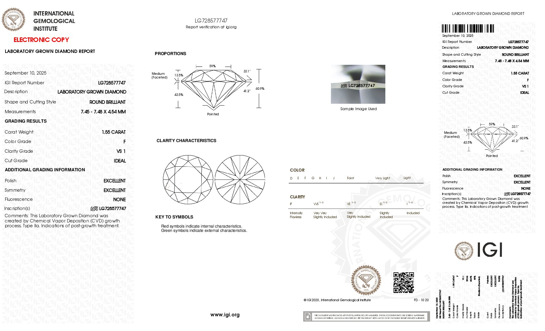3.01 carats total Diamond Studs - Image 5