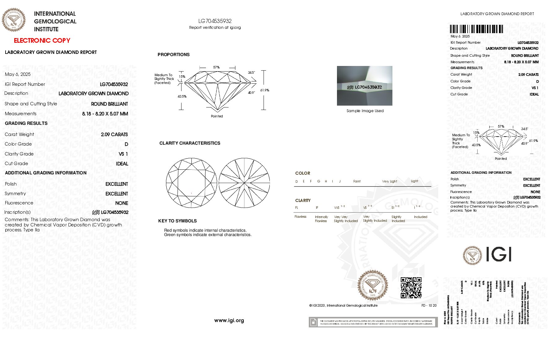 4.18 carats total Diamond Studs - Image 4