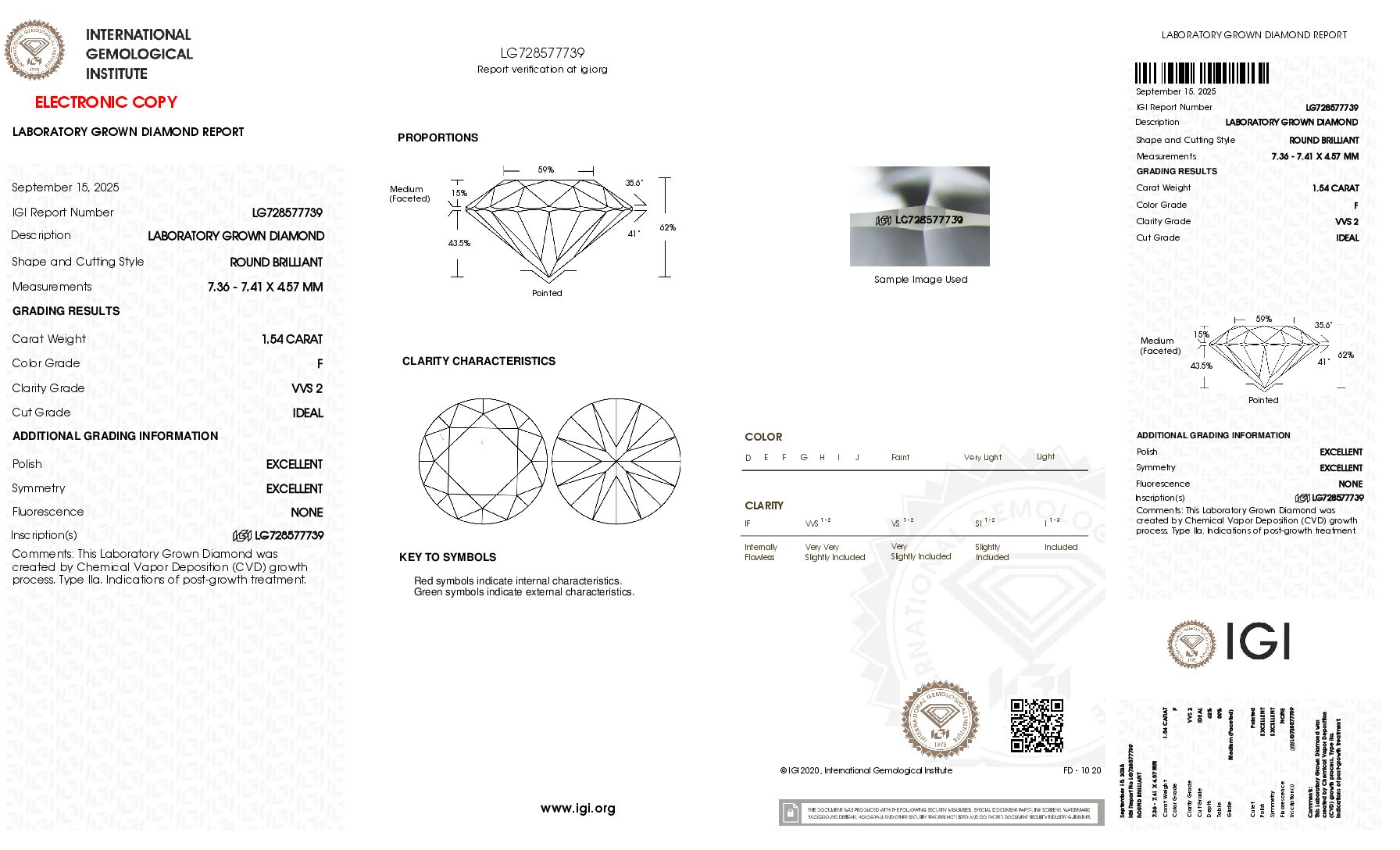 3.07 carats total Diamond Studs - Image 4
