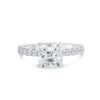 Classic Accented Engagement Ring in 14kt White Gold (shown with 3 carat Diamond in the center)