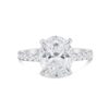Top Halo Accented Engagement Ring in 14kt White Gold (shown with 3 carat Diamond in the center)
