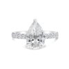 Classic Accented Engagement Ring in 14kt White Gold (shown with 3 carat Diamond in the center)
