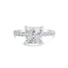 Classic Accented Engagement Ring in 14kt White Gold (shown with 3 carat Diamond in the center)