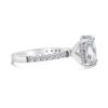 Hidden halo Classic Accented Engagement Ring in 14kt White Gold (shown with 3 carat Diamond in the center)