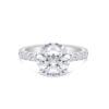 Classic Accented Engagement Ring in 14kt White Gold (shown with 3 carat Diamond in the center)