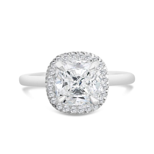 SOLITAIRE ENGAGEMENT RING WITH TOP HALO