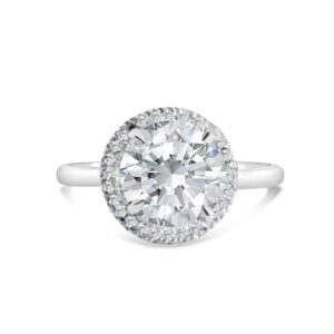 SOLITAIRE ENGAGEMENT RING WITH TOP HALO