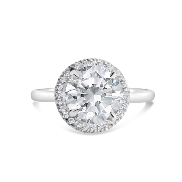 SOLITAIRE ENGAGEMENT RING WITH TOP HALO