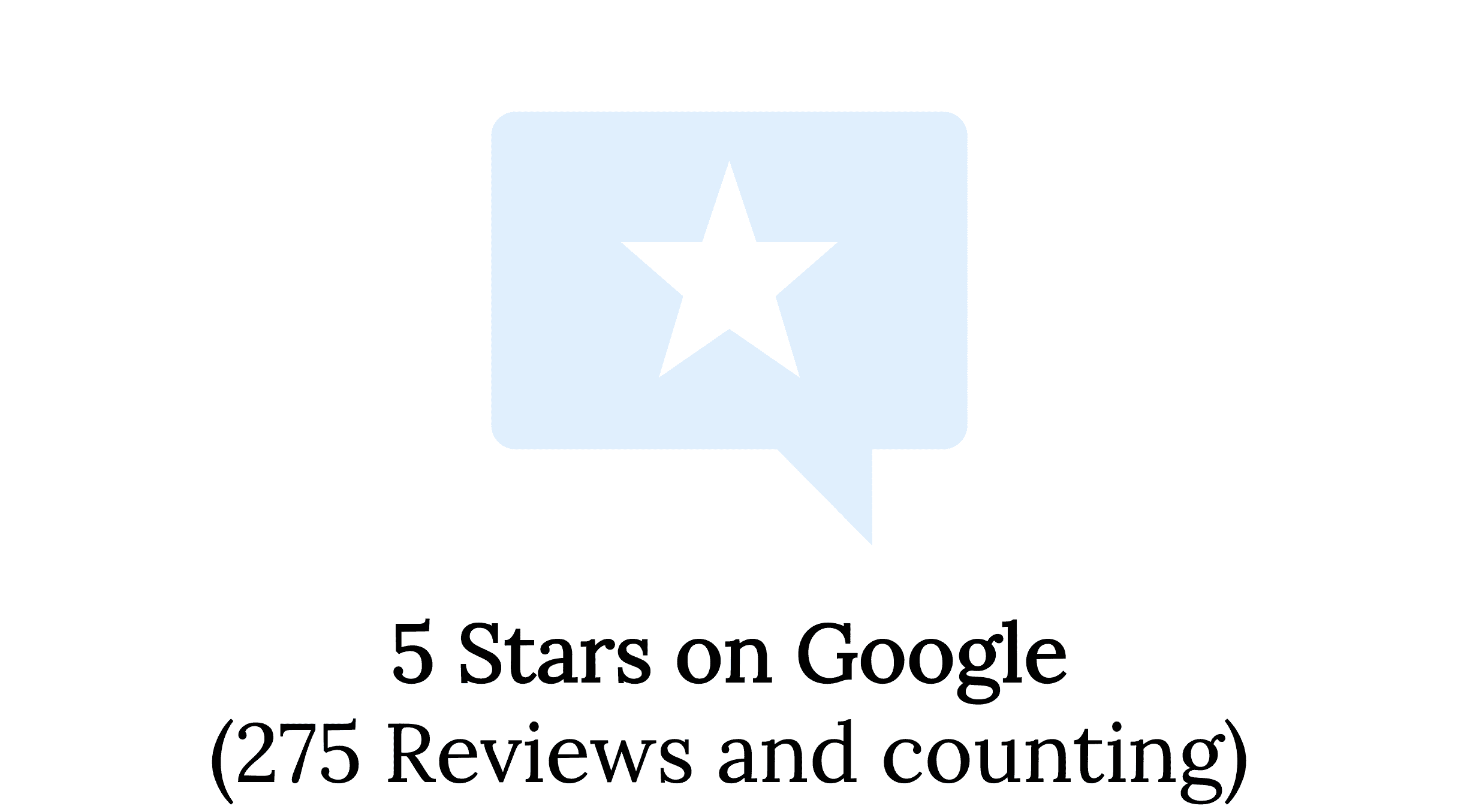 5 stars on google