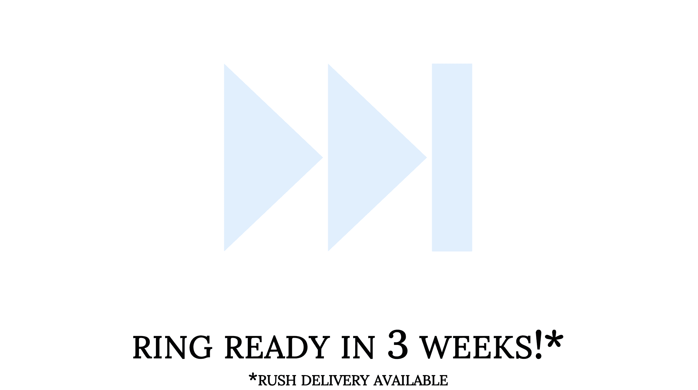 your ring's ready in 3 weeks