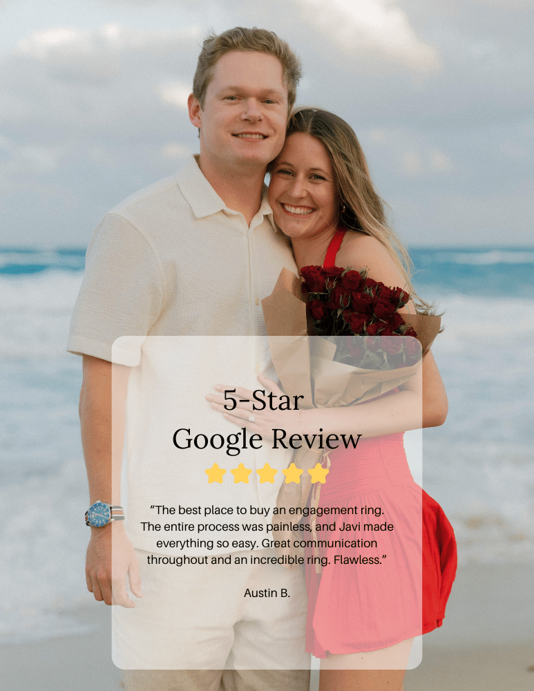 google review from engagement ring client