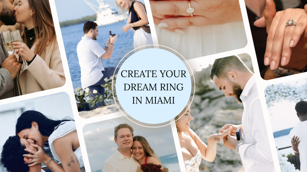 Happy couples from Miami who created their Engagement Ring with us