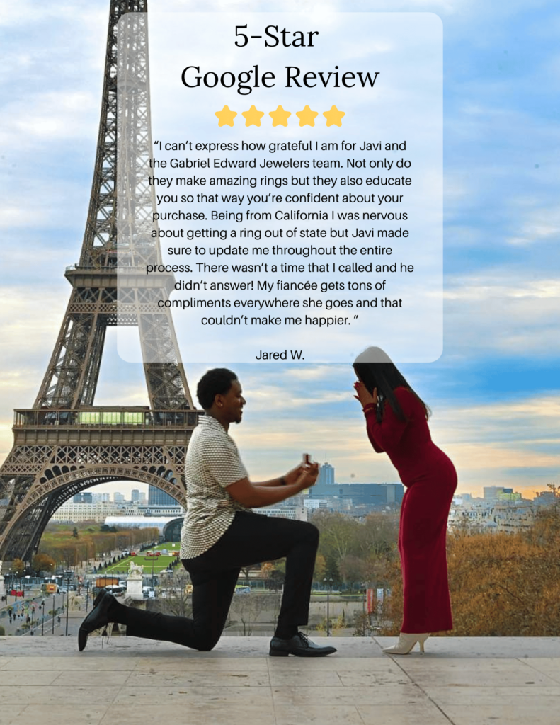 google review from engagement ring client