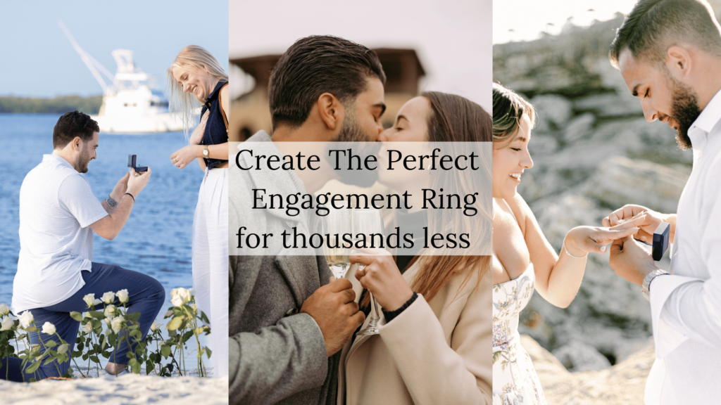 happy couples with their engagement rings after engagement proposal