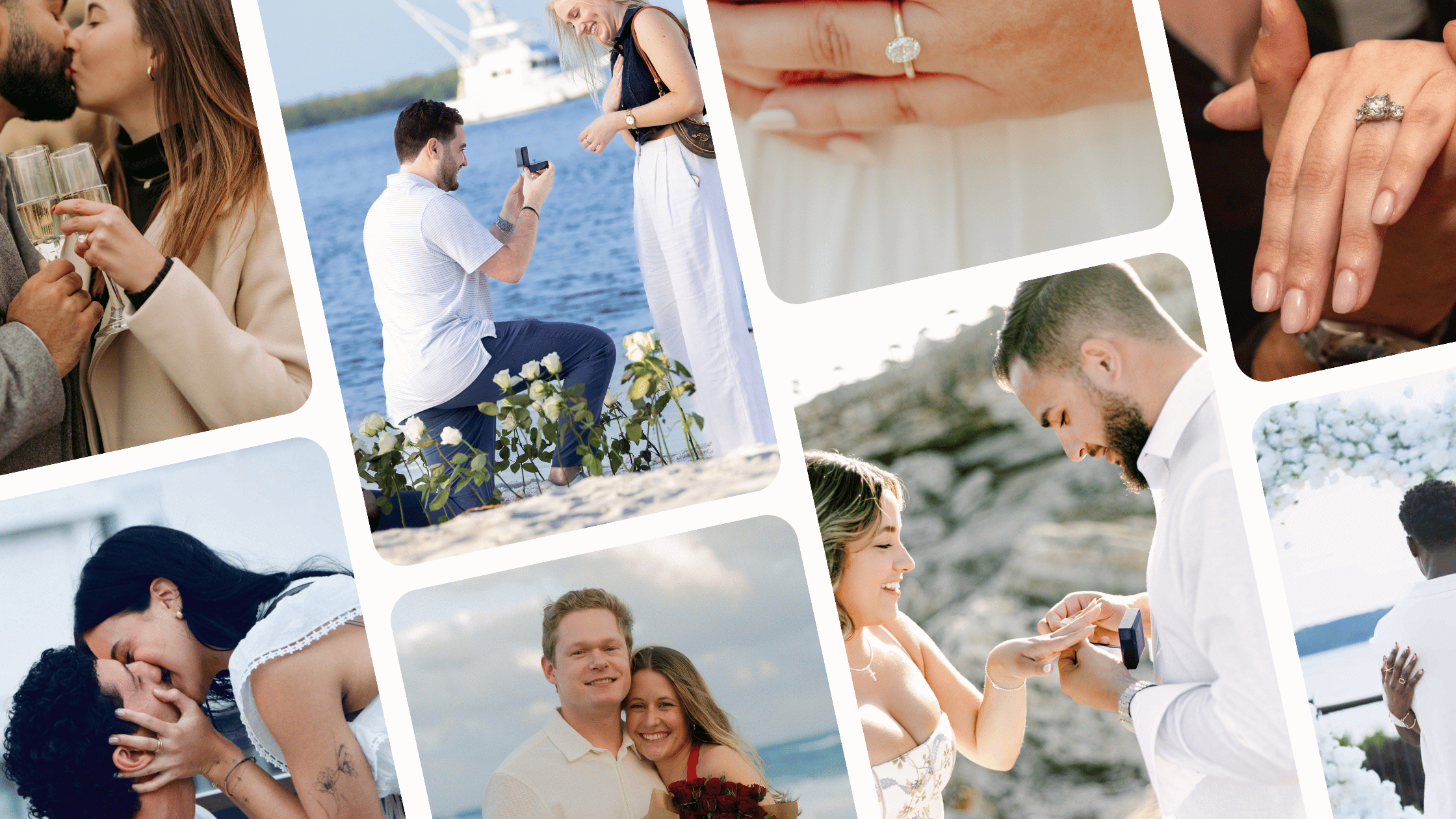 Happy Miami Couples with their Engagement Rings after proposal